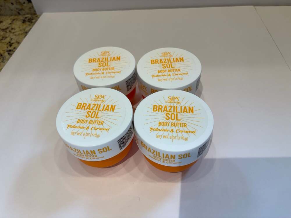 Lot of 5 Spa Luxury Brazilian Sol Body Butter Pistachio & Caramel 6 oz New - Picture 10 of 11